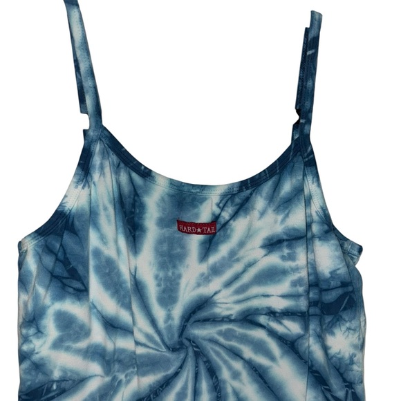 Y2K Hard Tail Blue and White Tie-Dye Design Tank Top Size Large - Picture 4 of 5